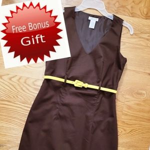 Brown knee length Dress